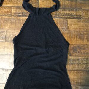 Forever 21 High Neck Halter Top, Black, Medium (m)